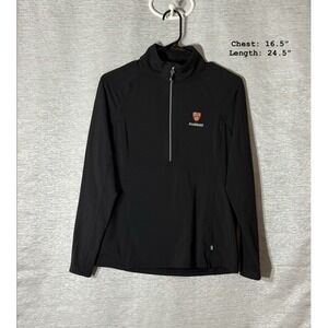 Cutter & Buck‎ Black Harvard Crimson Eco Knit Half-Zip Pullover Jacket Womens S